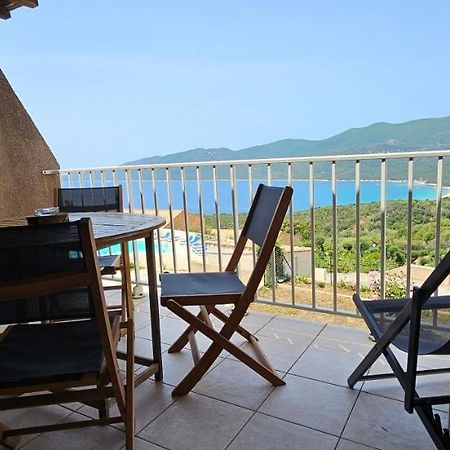 Chalereux T2 Vue Mer Et Piscine Alba Rossa Serra-di-Ferro  Luaran gambar