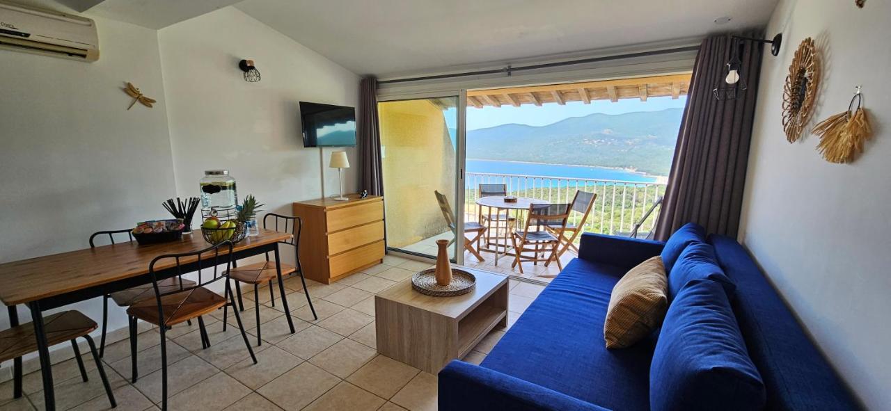 Chalereux T2 Vue Mer Et Piscine Alba Rossa Serra-di-Ferro  Luaran gambar