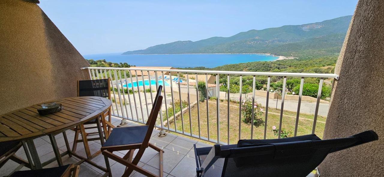 Chalereux T2 Vue Mer Et Piscine Alba Rossa Serra-di-Ferro  Luaran gambar
